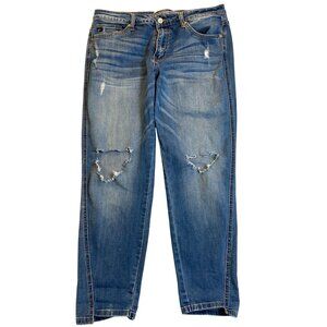 KanCan Womens Jeans 15/31 Distressed Medium Wash Cotton Blend Casual Style